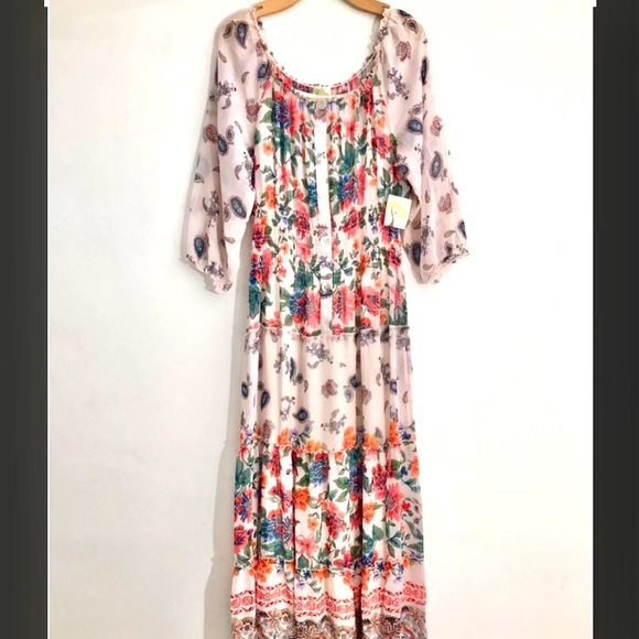 Anthropologie Dresses & Skirts - Anthropologie long maxi boho floral summer dress